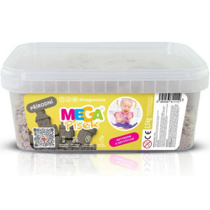 Megapísek - Kinetický písek, Přírodní v boxu, 2,5 kg