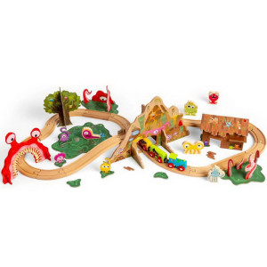 Vláčkodráha Bigjigs - Příšerky, 50 dílů