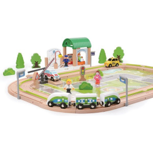 Vláčkodráha 2Kids Toys - Město a Vesnice, 200 dílů