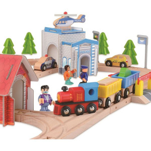 Vláčkodráha 2Kids Toys - Policie, 80 dílů