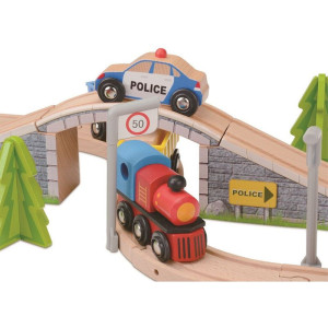 Vláčkodráha 2Kids Toys - Policie, 80 dílů