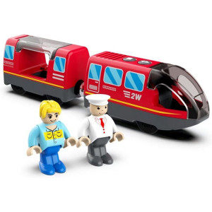 Vláčkodráha mašinka - Elektrická s pohonem, Městský vlak červený (2Kids Toys)