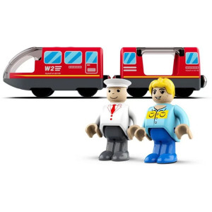 Vláčkodráha mašinka - Elektrická s pohonem, Městský vlak červený (2Kids Toys)