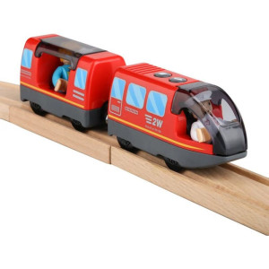 Vláčkodráha mašinka - Elektrická s pohonem, Městský vlak červený (2Kids Toys)