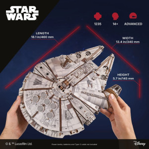 3D mechanický model - Star Wars, Millennium Falcon (Ugears)