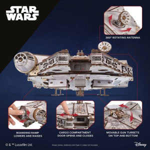 3D mechanický model - Star Wars, Millennium Falcon (Ugears)