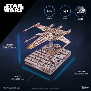3D mechanický model - Star Wars, Luke Skywalkers X-Wing Starfighter (Ugears)