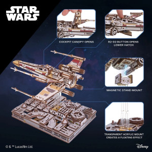 3D mechanický model - Star Wars, Luke Skywalkers X-Wing Starfighter (Ugears)