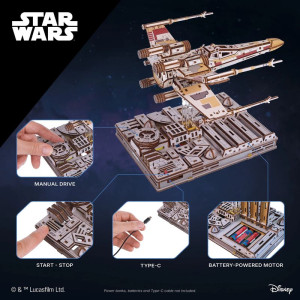 3D mechanický model - Star Wars, Luke Skywalkers X-Wing Starfighter (Ugears)