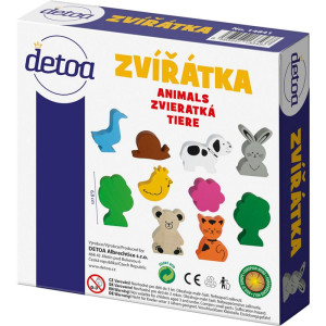 Zvířátka dřevěné - Sada, 10ks (Detoa)