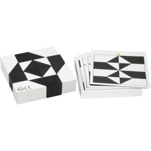 Hlavolam dřevěný - Tangram černobílý (Detoa)