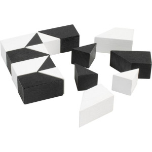 Hlavolam dřevěný - Tangram černobílý (Detoa)