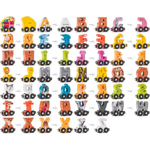 Vláčkodráha vláček - Abeceda se zvířátky v AJ, 27 dílů (Woody)