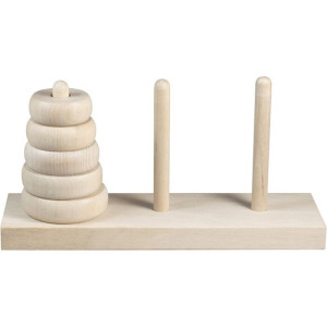 Hlavolam dřevěný - Hanojská věž dřevěná (Detoa)