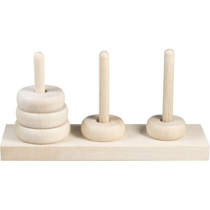 Hlavolam dřevěný - Hanojská věž dřevěná (Detoa)