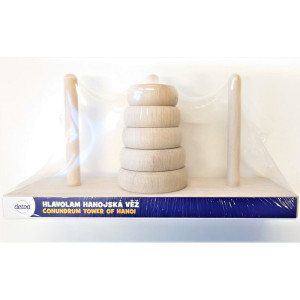 Hlavolam dřevěný - Hanojská věž dřevěná (Detoa)