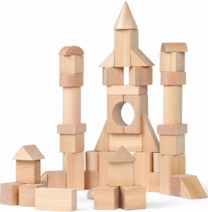 Kostky - Přírodní, Kubix, 50ks (Janod)