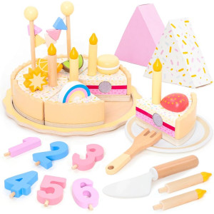 Krájení - Narozeninový dort dřevěný (UMU)