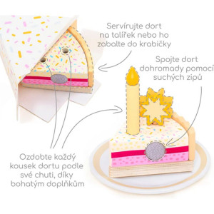 Krájení - Narozeninový dort dřevěný (UMU)