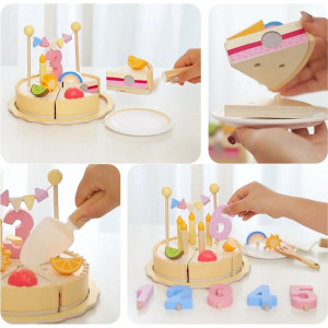 Krájení - Narozeninový dort dřevěný (UMU)