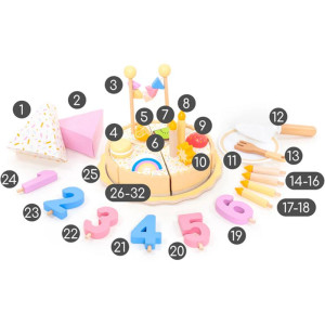 Krájení - Narozeninový dort dřevěný (UMU)