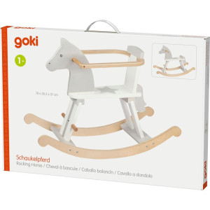 Houpadlo - Houpací kůň, Bílý s ohrádkou (Goki)