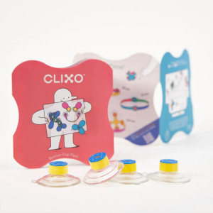 CLIXO - Suction Cups magnetická stavebnice, Přísavky 16 kusů