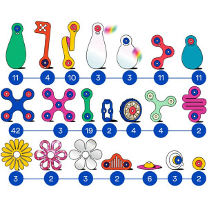 CLIXO - Family magnetická stavebnice, 150 kusů