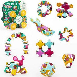 CLIXO - Tiny & Mighty Jungle magnetická stavebnice, 9 kusů