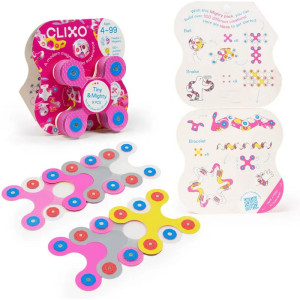 CLIXO - Tiny & Mighty Sparkle magnetická stavebnice, 9 kusů