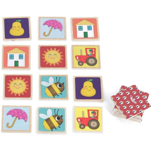 Pexeso - Farma dřevěné, 48ks (Vilac)