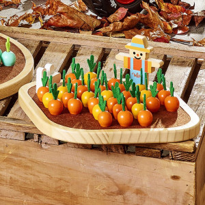 Hlavolam dřevěný - Solitér zeleninová zahrádka (Vilac)