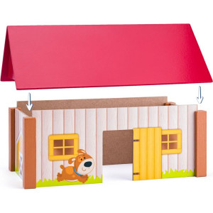 Farma dřevěná - Statek se třemi budovami a podložkou (Woody)
