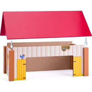 Farma dřevěná - Statek se třemi budovami a podložkou (Woody)