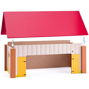 Farma dřevěná - Statek se třemi budovami a podložkou (Woody)