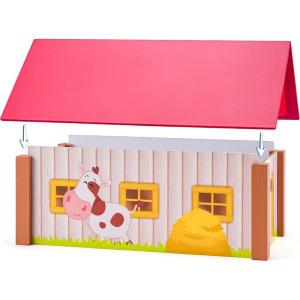 Farma dřevěná - Statek se třemi budovami a podložkou (Woody)