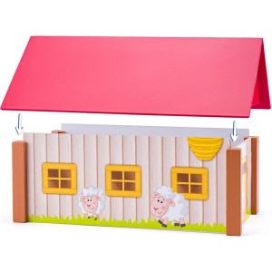 Farma dřevěná - Statek se třemi budovami a podložkou (Woody)