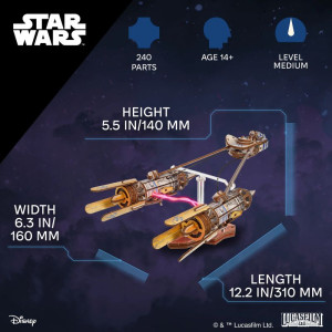 3D mechanický model - Star Wars, Anakin Skywalkers Podracer (Ugears)