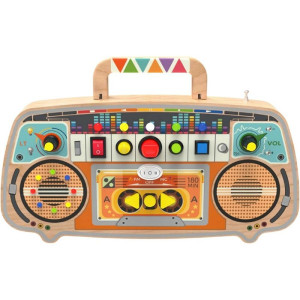 Motorická deska - Activity board dřevěné FM rádio (2Kids Toys)