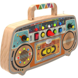 Motorická deska - Activity board dřevěné FM rádio (2Kids Toys)