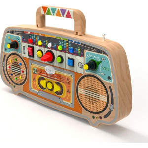 Motorická deska - Activity board dřevěné FM rádio (2Kids Toys)