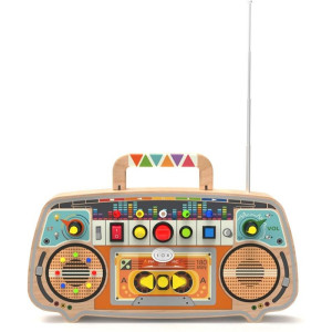 Motorická deska - Activity board dřevěné FM rádio (2Kids Toys)