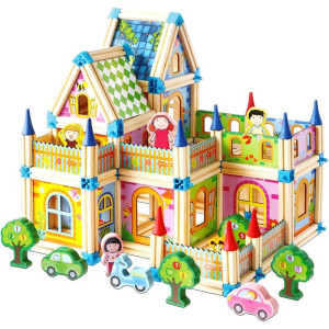 Stavebnice dřevěná - Zámek, 268ks (2Kids Toys)