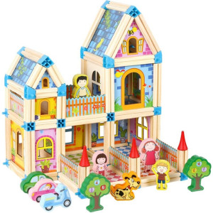 Stavebnice dřevěná - Zámek, 268ks (2Kids Toys)
