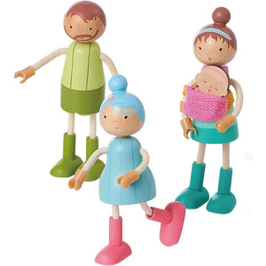 Panenky do domečku - Rodina, 6ks (2Kids Toys)