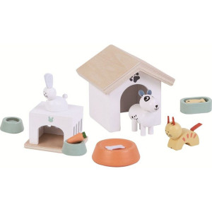 Nábytek pro panenky - Set pro pejska a kočičku (2Kids Toys)