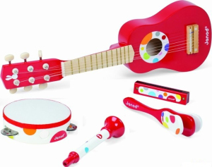 Hudba - Muzikální set s kytarou, 5 dílů (Janod)