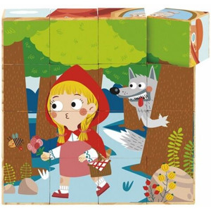 Kostky obrázkové 16ks - Pohádka o Červené karkulce (2Kids Toys)