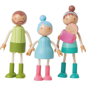 Nábytek pro panenky - Sada nábytku s rodinou 5v1 (2Kids Toys)