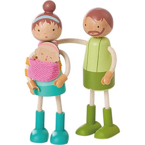 Nábytek pro panenky - Sada nábytku s rodinou 5v1 (2Kids Toys)